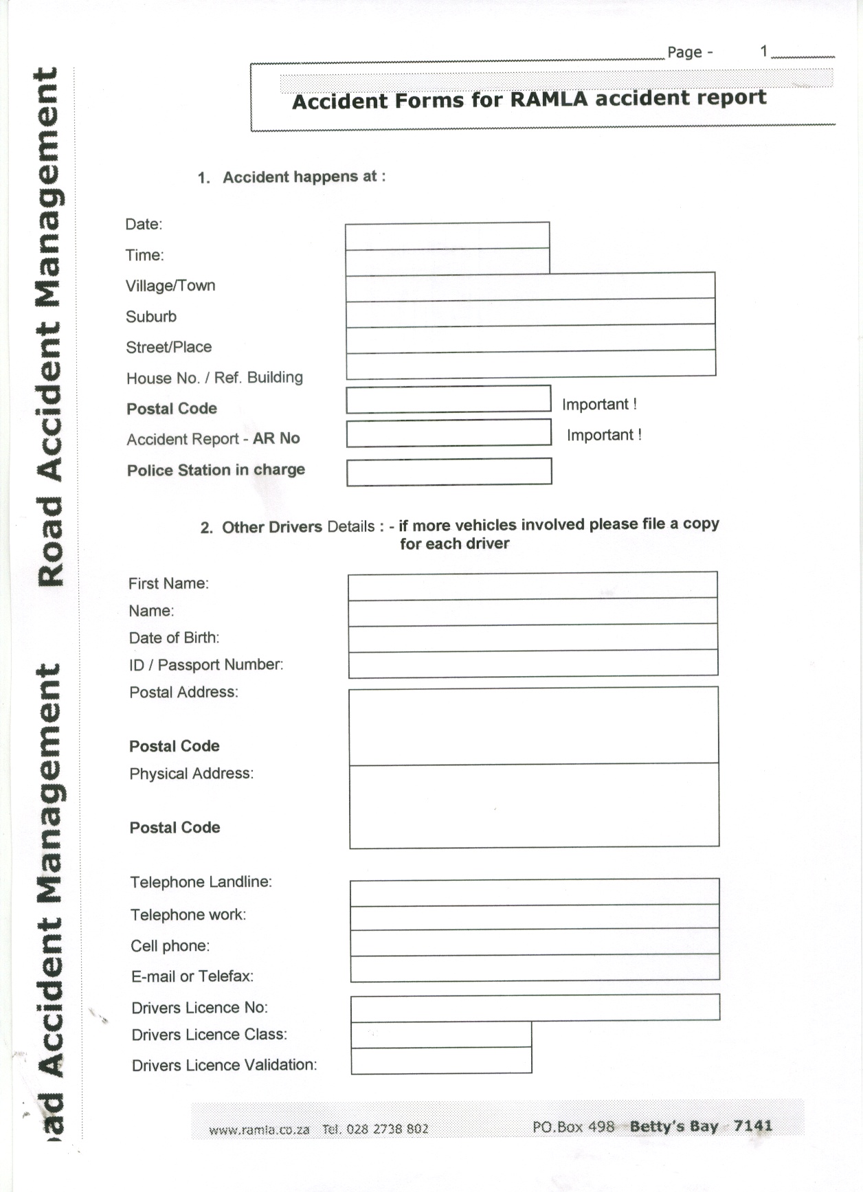 Accident Forms