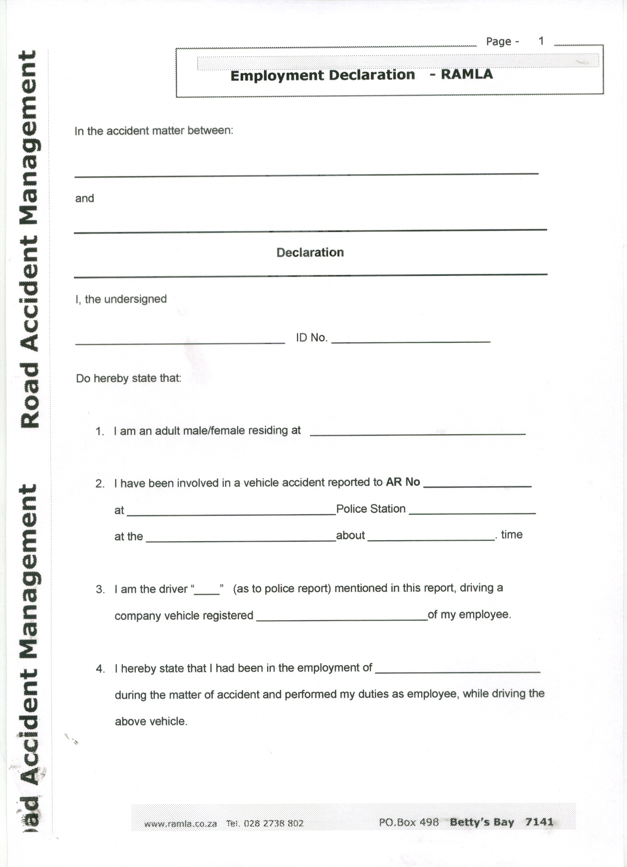 Employment Statement 