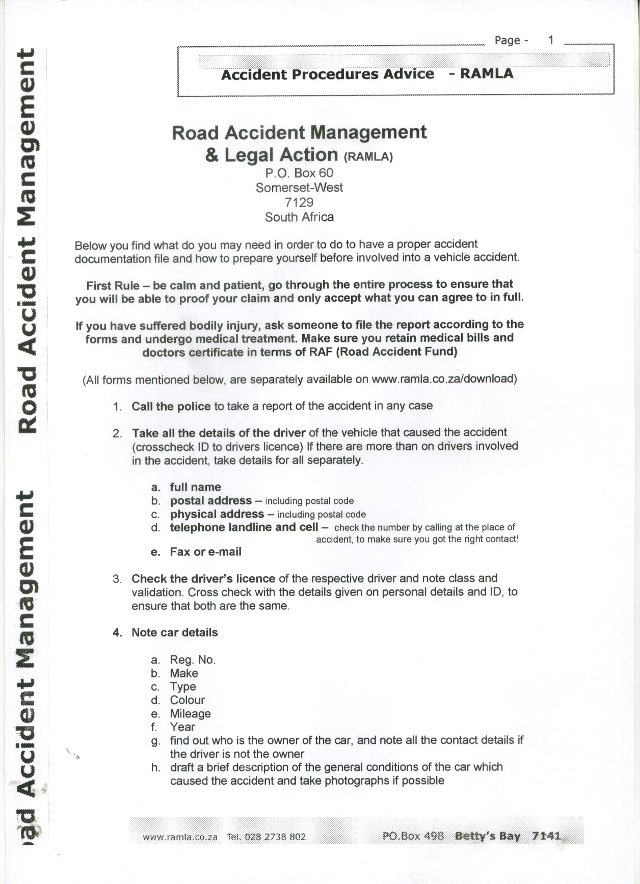 Accident Preparation Guide